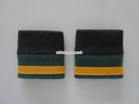 Schulterschlaufen (Achselschlaufen) Paar, Offizier, Major, 2-farbig, schwarz-dunkelgrün