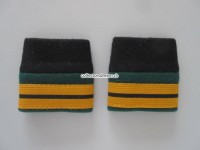 Schulterschlaufen / Patten (Achselschlaufen) Paar, Offizier, Oberstleutnant, 2-farbig, schwarz-dunkelgrün