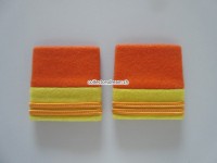 Schulterschlaufen / Patten (Achselschlaufen) Paar, Offizier, Oberleutnant, 2-farbig, orange-zitronengelb