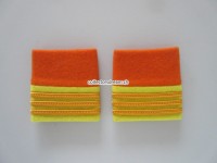 Schulterschlaufen (Achselschlaufen) Paar, Offizier, Hauptmann, 2-farbig, orange-zitronengelb