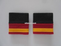 Schulterschlaufen (Achselschlaufen) Paar, Offizier, Major, 2-farbig, schwarz-ziegelrot