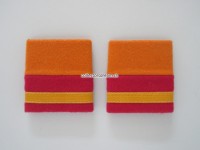 Schulterschlaufen (Achselschlaufen) Paar, Offizier, Major, 2-farbig, orange-karmesinrot