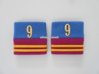 Schulterschlaufen (Achselschlaufen) Paar, Offizier, Oberleutnant, Bat.9, 2-farbig, hellblau-weinrot
