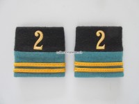 Schulterschlaufen (Achselschlaufen) Paar Offizier Oberleutnant 2-farbig schwarz-hellgrün