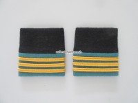 Schulterschlaufen (Achselschlaufen) Paar Offizier Hauptmann 2-farbig schwarz-hellgrün