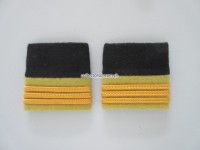 Schulterschlaufen (Achselschlaufen) Paar Offizier Hauptmann 2-farbig schwarz-senfgelb