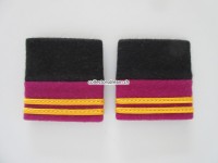 Schulterschlaufen (Achselschlaufen) Paar, Offizier, Oberleutnant, 2-farbig, schwarz-weinrot
