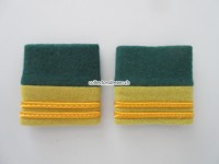 Schulterschlaufen (Achselschlaufen) Paar, Offizier, Oberleutnant, 2-farbig, hellgrün-senfgelb