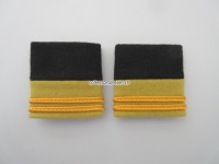 Schulterschlaufen (Achselschlaufen) Paar, Offizier, Oberleutnant, 2-farbig, schwarz-senfgelb
