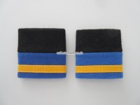 Schulterschlaufen Patten (Achselschlaufen) Paar Offizier Major 2-farbig schwarz-hellblau