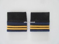 Schulterschlaufen (Achselschlaufen) Paar, Offizier, Oberleutnant, 2-farbig, schwarz-dunkelblau
