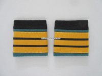 Schulterschlaufen Patten (Achselschlaufen) Paar Offizier Oberst 2-farbig, schwarz-hellgrün