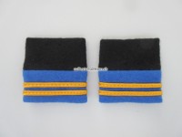 Schulterschlaufen (Achselschlaufen) Paar, Offizier, Oberleutnant, 2-farbig, schwarz-hellblau