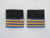 Schulterschlaufen (Achselschlaufen) Paar, Offizier, Hauptmann, 2-farbig, schwarz-hellblau