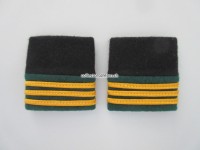 Schulterschlaufen (Achselschlaufen) Paar, Offizier, Hauptmann, 2-farbig, schwarz-dunkelgrün