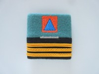 Offiziers Schulterschlaufe, Zivilschutz, Hauptmann, 2-farbig, hellbgrün / schwarz