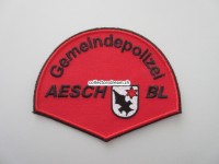 Stoffabzeichen, Gemeindepolizei Aesch/BL, rote Version