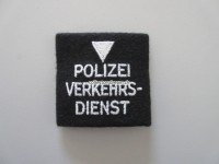 alte Schulterschlaufe, Kapo Basel-Stadt, Polizei Verkehrs-Dienst, schwarze Version