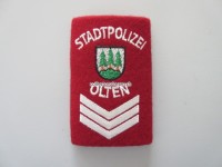 alte Schulterschlaufe, Feldweibel, ehemalige Stadtpolizei Olten (Filzversion)