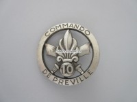 Beret Metallabzeichen Militär, Commando De Preville, Fremdenlegion, Legion etrangere