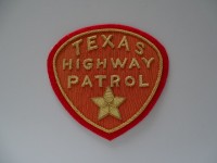 Stoffabzeichen Texas Highway Patrol, Metallfaden Stickerei, ca. 1960-er Jahre