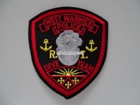 Stoffabzeichen West Warwick Police, Dive Team, Rhode Island