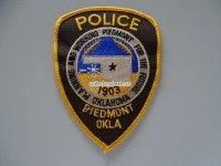 Stoffabzeichen, Piedmont Police Oklahoma 