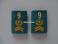 Schulterschlaufen, Feldweibel, Bat.9, Versorgungstruppen, hellgrün