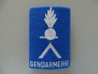 Schulterschlaufe, Gendarmerie, Sous-brig, Genève / Genf, hellblaue Version
