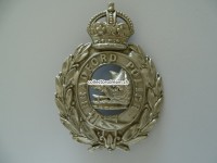 Bobbyhelm Metallabzeichen, British " Bradford Police " pre 1953