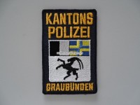 Stoffabzeichen, Kapo Graubünden, mit gelber Schrift