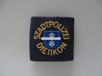 Schulterschlaufe, Stapo Dietikon, gelbe Schrift