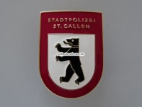 Metall Mützenabzeichen, Stadtpolizei St. Gallen