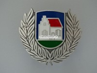 Mützen Abzeichen aus Metall, ehemalige Polizei Hausen