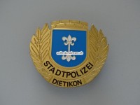 Mützen Abzeichen aus Metall, Stadtpolizei Dietikon