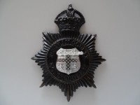 Bobbyhelm Metallabzeichen, British " Durham County Constabulary "