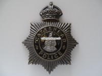 Bobbyhelm Metallabzeichen, British " Cateshead Police "