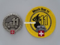 Beret Abzeichen und Stoffabzeichen / Patch. Mechanische Division 11