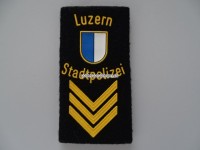 Schulterschlaufe / Patte ehemalige Stapo Luzern, Uof. gummierte Version