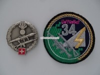 Beret Abzeichen / Emblem und Stoffabzeichen / Patch, LWFüsBat 34