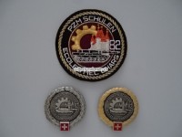 Beret Emblem und Stoffabzeichen / Patch Set 3-teilig, PZM SCHULEN 82 ECOLES MEC CHARS