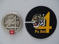 Beret Abzeichen / Emblem und Stoffabzeichen / Patch. Panzerbrigade 4