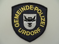 Patch / Stoffabzeichen Gemeinde-Polizei Urdorf, schwarzer Stoff