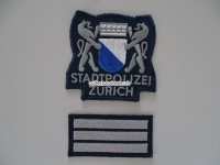 Patch / Stoffabzeichen Stapo Zürich, mit 5 Türmen, 2-er Set