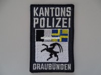 Patch / Stoffabzeichen Kapo Graubünden, alte Version mit weisser Schrift