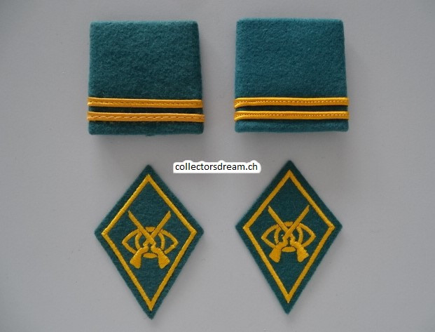 Patten / Schlaufen Paar Oberleutnant Versorgungstruppen, inkl. 2 Kragenspiegel