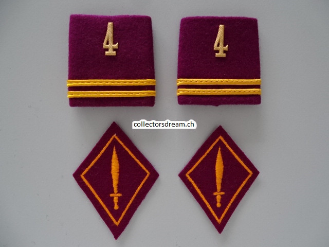 Patten / Schlaufen Paar Oberleutnant Transportdienst/Logistiktruppen, Strassenpolizei