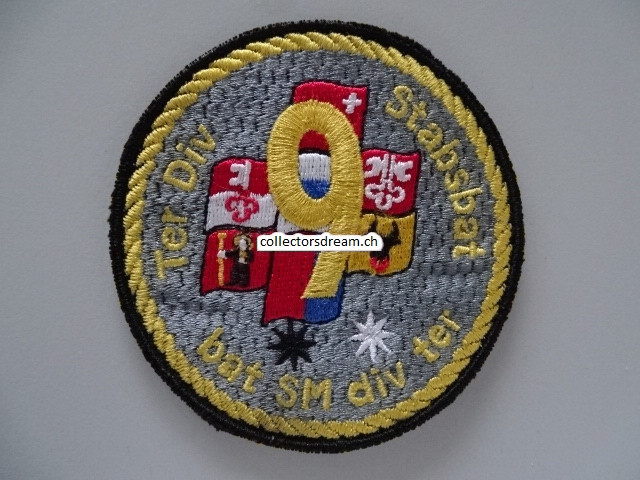 Patch / Stoffabzeichen Schweizer Armee Ter Div Stabsbat 9