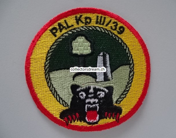 Patch / Stoffabzeichen Schweizer Armee PAL Kp III/39