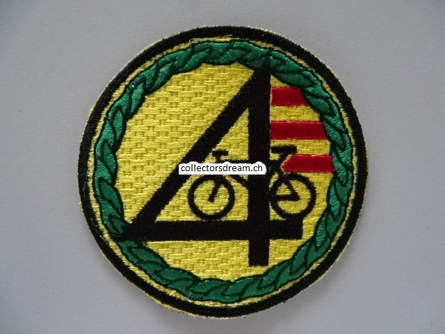 Patch / Stoffabzeichen Schweizer Armee Radfahrer Kp 4, rot
